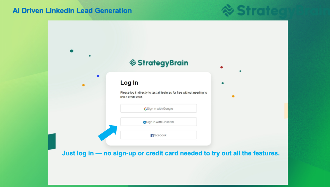 Optimize your B2B sales with StrategyBrain's AI Sales Automation. Discover LinkedIn Lead Generation, Sales Automation Features, and LinkedIn Outreach Tools.