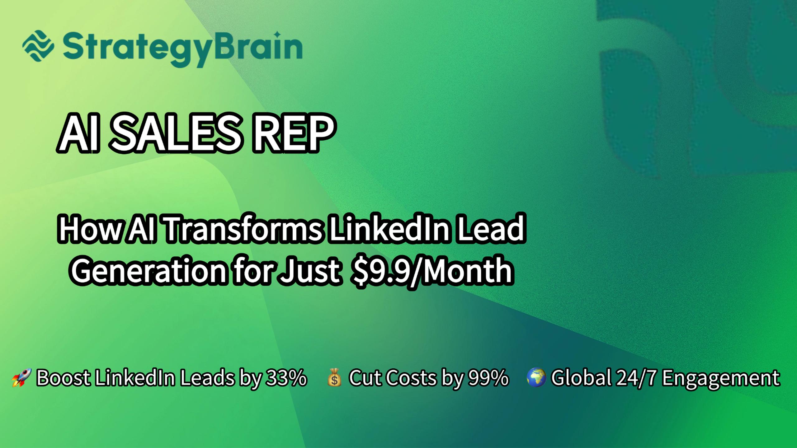 Boost your LinkedIn lead generation with AI Sales Rep. Experience automated outreach, cost-effective leads, and global communication—all starting at just $9.9/month. Transform your results today!